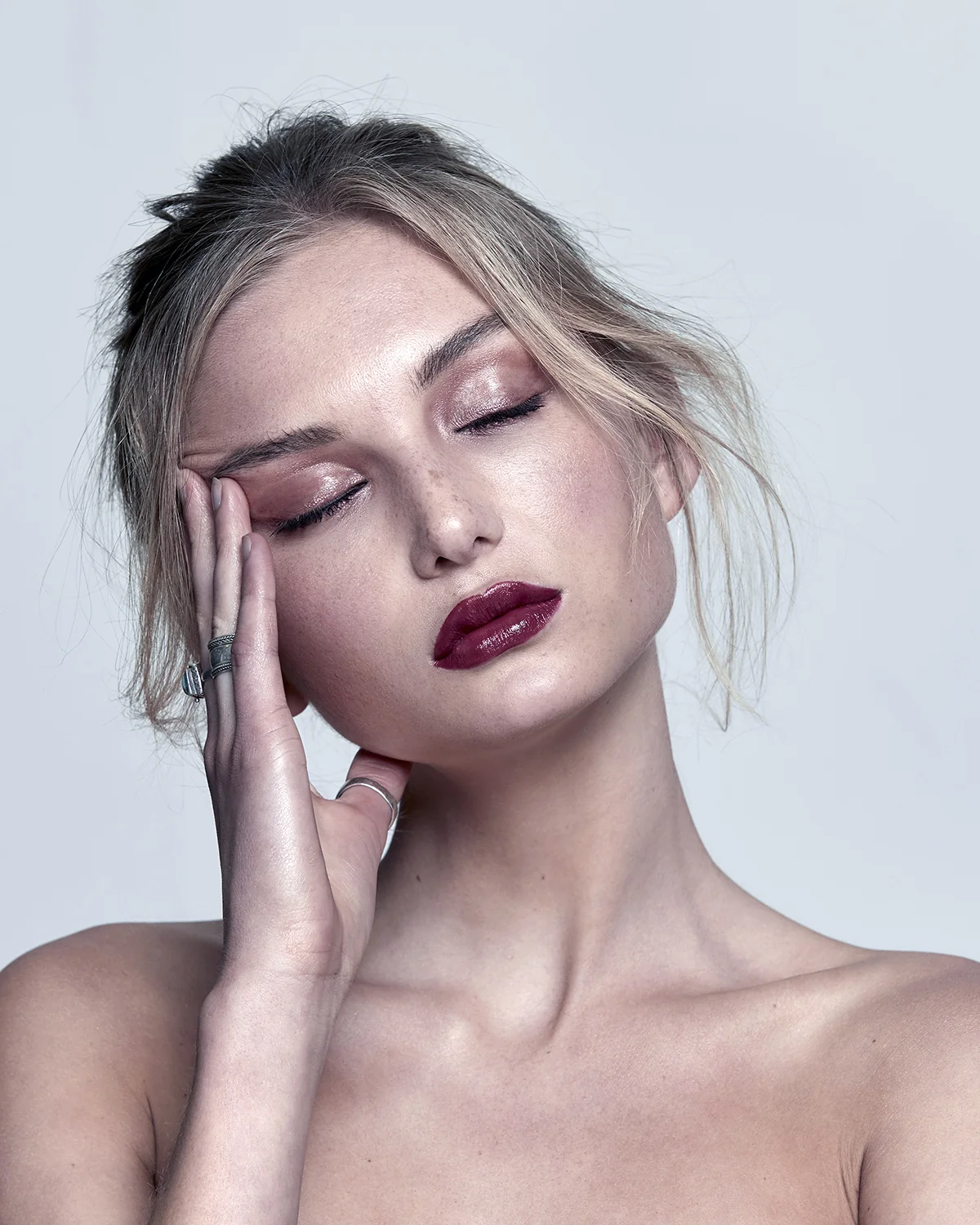 High-fashion editorial makeup by Bonnie Gillies